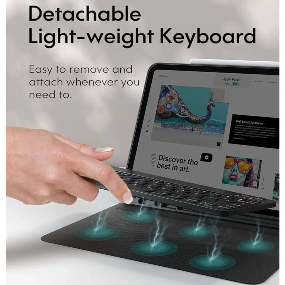 Sleek Black Tablet Keyboard Case 12.9 inch